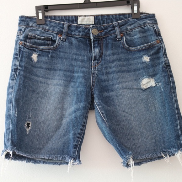 Aeropostale Pants - Aeropostale Jean Short Shorts Size 5/6 Womens Midi Medium Wash Blue Holes